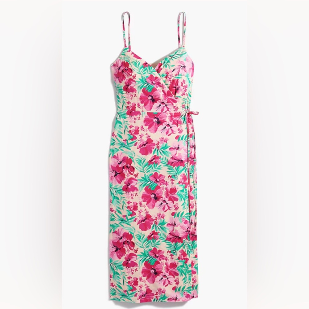 NWT J.Crew Factory Floral Cotton Wrap Dress 👗 size 8
